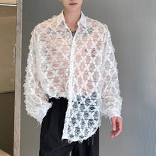Load image into Gallery viewer, Hollow Translucent Petal Casual Shirt
