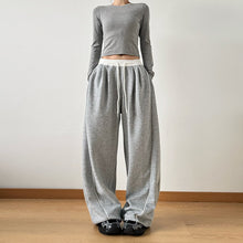 Load image into Gallery viewer, Drawstring Casual Patchwork Wide-leg Pants
