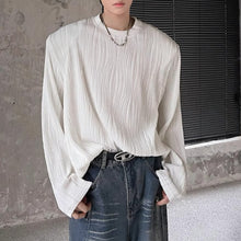 Load image into Gallery viewer, Textured Padded Shoulder Loose T-shirt
