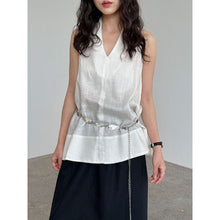 Load image into Gallery viewer, Women's Linen V-Neck Halter Camisole
