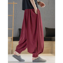 Load image into Gallery viewer, Loose Draped Ankle Tied Casual Harem Pants
