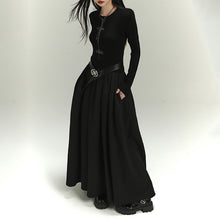 Load image into Gallery viewer, Long Sleeve Black Halloween Dress
