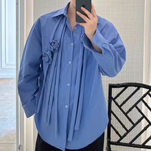 Load image into Gallery viewer, French 3D Rose Casual Shirt
