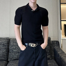 Load image into Gallery viewer, Solid-color Slim-fit Collared T-shirt

