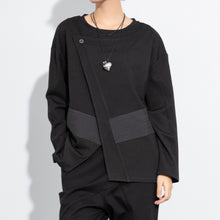 Load image into Gallery viewer, Crew Neck Loose Patchwork Casual Shirt
