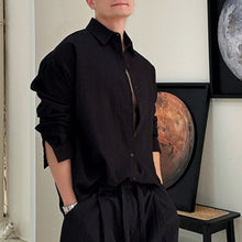 Load image into Gallery viewer, Solid Color Seersucker Loose Casual Shirt
