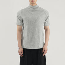 Load image into Gallery viewer, Straight Shoulder Jumpsuit Collar Knitted Slim Fit T-shirt
