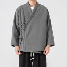 Load image into Gallery viewer, Thickened Diagonal-front Loose-fitting Belted Jacket
