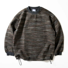 Load image into Gallery viewer, Retro Oil Painting Striped Crew Neck Sweatshirt
