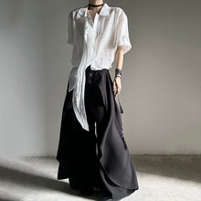 Load image into Gallery viewer, Retro Irregular Drape Wide-leg Trousers
