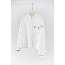 Load image into Gallery viewer, Women's Line Embroidered Collared Shirt
