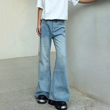 Load image into Gallery viewer, Vintage Diamond Wide-leg Casual Bootcut Jeans
