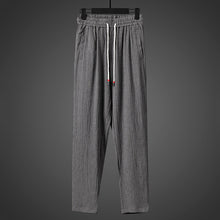 Load image into Gallery viewer, Vintage Ice Silk Loose Zen Clothes Half Sleeve T-shirt Drawstring Pants Two-Piece Set
