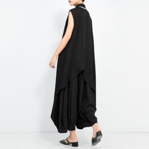Irregular Sleeveless Long Shirt