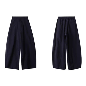 High-waisted Casual Wide-leg Pants