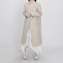 Load image into Gallery viewer, Dark Single-breasted Mid-length Suit Jacket
