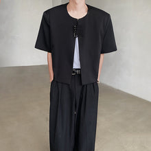 Load image into Gallery viewer, Padded Shoulder Loose Short Suit Jacket
