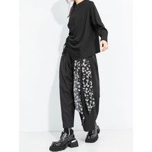 Load image into Gallery viewer, Women's Floral Scarf Detail Elastic-waist Wide-leg Pants
