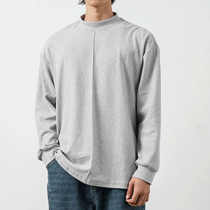 Half Turtleneck Solid Long Sleeve T-shirt
