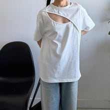 Load image into Gallery viewer, Hollow Deconstructed Loose Casual T-shirt
