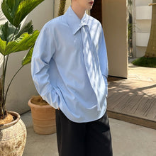Load image into Gallery viewer, Tie-Panel Drape Casual Shirt
