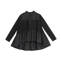 Load image into Gallery viewer, Long-sleeved Patchwork Slim-fitting Babydoll Shirt
