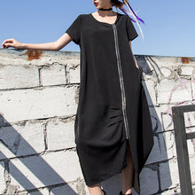 Load image into Gallery viewer, Irregular Zipper Long Dress
