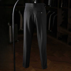 Italian Casual Paris Buckle Straight Business Trousers