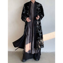 Load image into Gallery viewer, Silver Bamboo Embroidery Loose-fitting Long Taoist Robe
