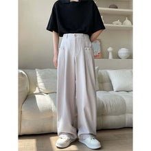 Load image into Gallery viewer, Drape Straight Eye Trim Casual Pants
