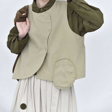 Load image into Gallery viewer, Japanese Retro Patchwork Pocket Vest
