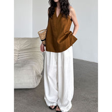 Load image into Gallery viewer, Women's Linen V-Neck Halter Camisole
