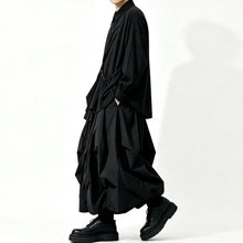 Load image into Gallery viewer, Japanese Minimalist Lyocell Draped Loose Long Sleeve Shirt
