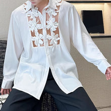 Load image into Gallery viewer, Spliced Flower Hollow Casual Shirt
