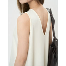 Load image into Gallery viewer, Women's Deep V Neck Asymmetric Curved Balloon Dress
