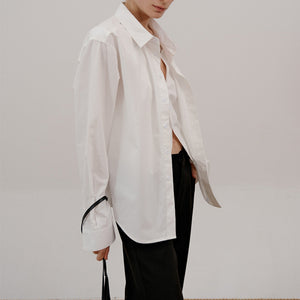 Fake Two-piece Loose Lapel Shirt