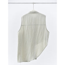 Load image into Gallery viewer, Women's Asymmetrical Draped Hem Hand-Stitched Vest
