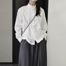 Load image into Gallery viewer, Stand-up Collar Loose Solid Color Shirt

