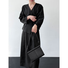 Load image into Gallery viewer, Women's Linen Shirt and Skirt Two-Piece Set
