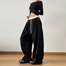 Load image into Gallery viewer, Drawstring Casual Patchwork Wide-leg Pants
