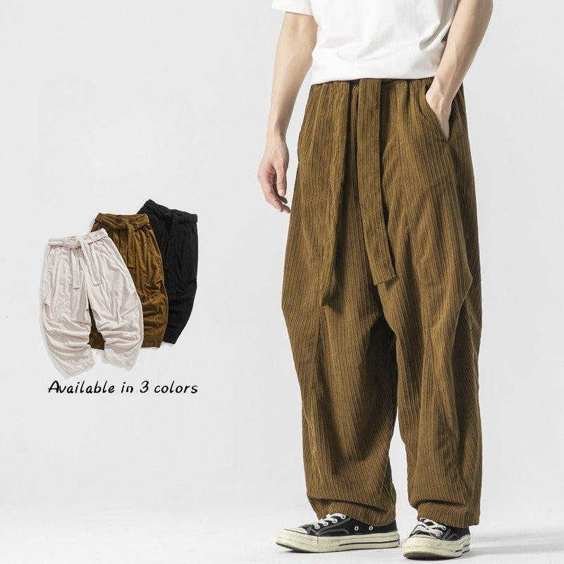 Corduroy Loose Wide-leg Pants