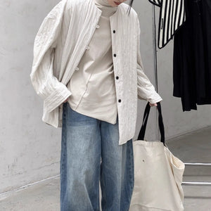 Loose Padded Casual Shirt Jacket