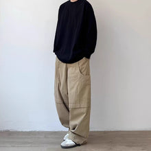 Load image into Gallery viewer, 320G Solid Color Crew Neck Long Sleeve T-Shirt
