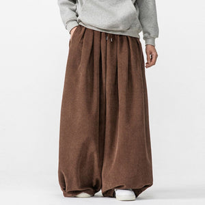 Corduroy Straight Wide-leg Harem Pants