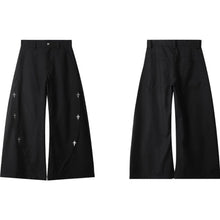 Load image into Gallery viewer, Vintage Embroidered Drape Loose Straight-leg Wide-leg Pants
