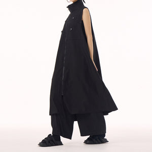 Button Sleeveless Tank Dress