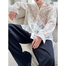 Load image into Gallery viewer, Lace and Beaded Long-sleeved Shirt
