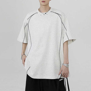American Deconstructed Patchwork Loose Casual T-shirt