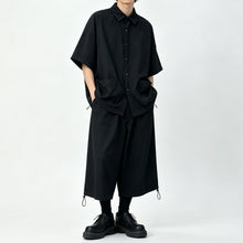 Load image into Gallery viewer, Japanese Lyocell Loose Drapey Casual Short-sleeved Shirt

