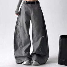Load image into Gallery viewer, Vintage Embroidered Drape Loose Straight-leg Wide-leg Pants
